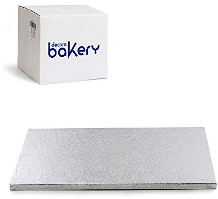 DECORA CAKEBOARD Silver 40 X 50 X H 1,2 cm Kuchenplatte, silberfarben, 40 x 50 x 1,2 cm, Aluminium, Silber, 40 x 50 x 1.2 cm