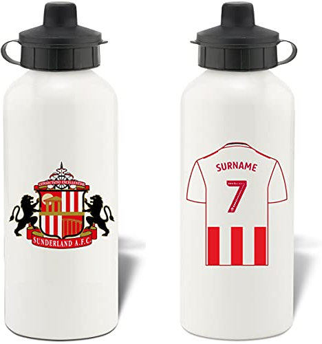 Sunderland Gourde Bouteille d'eau de sport en aluminium personnalisable pour chemise AFC Blanc