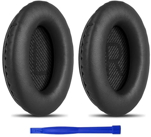 T Tersely Professional Earpads Cushions for Bose Headphones, Replacement Ear Pads for Bose QuietComfort QC35 ii QC15 QC25 QC2 QC35/Ae2 Ae2i Ae2w/SoundTrue & SoundLink Around (Black)