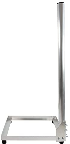 SkyRevolt Balkonständer Aluminium 50x50cm 1m Mast Ø 50mm Eckmast Tersassenständer SAT Flachdach-Halterung Standgestell
