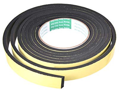 sourcing map 3 meter Dichtungsband Selbstklebend, 20mm(B) x 5mm(D) Dichtband für Fenster Türen, Schaumstoff Klebeband, 1 Rollen