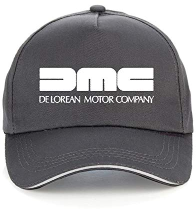 AJSJ Delorean Motor Company Baseballkappe Zurück In Die Zukunft Filmkappen Mode Unisex Verstellbar 100% Baumwolle Papa Hut, Grau