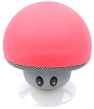 Altavoz de hongos Bluetooth para Huawei P40 Lite 5G Smartphone Ventosa Altavoz Micro Mini (Rosa)