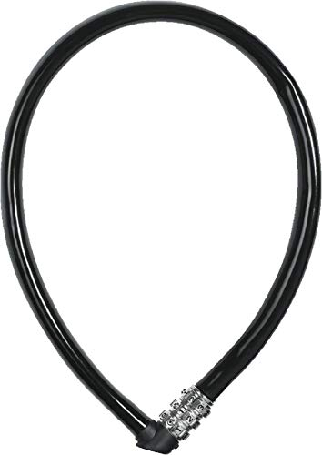 ABUS cable lock 3406C - combination lock - 55 mm long steel cable with plastic coating - security level 1
