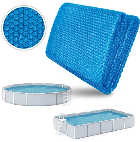 tillvex Pool Solarabdeckplane Rechteckig 800x400 cm | Solarfolie Stärke 120 µm | Solarplane zuschneidbar | Poolheizung für Wassererwärmung