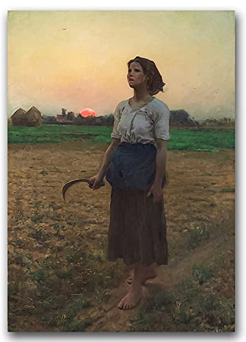 Vintage Posteria Poster 30x40 cm Anschlag Wandbilder Schlafzimmer Deko Ohne Rahmen WandKunst Posters Moderne Zimmer Bild Bilder Vintage Wand Kunst - Lied der Lerche] Jules Breton