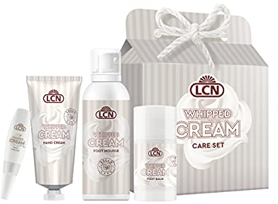 LCN Care Set Whipped Cream 4 tlg. - Nagelcreme, Handcreme, Fußschaum, Schrundenbalsam