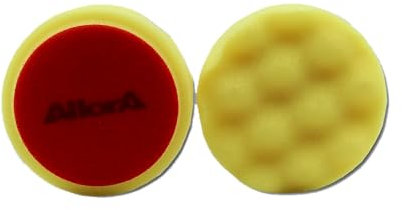 AllorA Polierpad | Polierschaum gelb gewaffelt | Ø80 mm | z.B. für 3M Polituren | 1 Stück (weich)