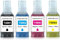 Yongairuink 560ml Kompatible T49N T49N1 T49N2 T49N3 T49N4 Sublimationstinte für SC23BK SC23C SC23M SC23Y Nachfülltinte für EPN SC-F100 SC-F500 SC-F501 (Schwarz, Cyan, Magenta, Gelb)