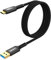SUNGUY Cable USB Tipo C, 1M 10Gbps USB 3.1 Gen 2 USB C Cable de Datos y Cable de Carga Rápida 3A Compatible con Samsung Galaxy S22 S21 S20 A52,Redmi Note10, SSD, Android Auto -Negro