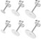 36 Pezzi Orecchini in Argento Sterling 925 4/6/8MM Perni per Orecchini Imbottiti Ipoallergenici con Chiusura a Farfalla per Creazione di Gioielli accessori per braccialetti fai da te,Argento