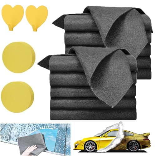 Donubiiu Streak Free Magic Cleaning Cloths, Microfiber Thickened Magic Cleaning Wipes, 10 Pcs