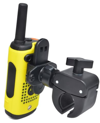 UAYESOK Bike Walkie Talkie Mount Holder, Universal Motorcycle Radio Mount for Handlebars Bike, Electric Scooter, ATV/UTV Compatilbe with Motorola Talkabout Baofeng Kewnood Icom Quansheng Two Way Radio