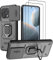DERHAN Case for POCO X6 Pro, Shockproof Case with Tempered Glass [2 Pieces] + Lens Cap [Protects Camera], Cover Bumper with Ring Stand - Black