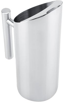 Jarra De Agua, Jarra De Agua De Acero Inoxidable Con Tapa Protectora De Hielo, Jarra Fría Para Beber Con Asa, Recipiente De Bebidas Casero Para El Hogar, Hotel, Herramienta Para Servir(1.5L)