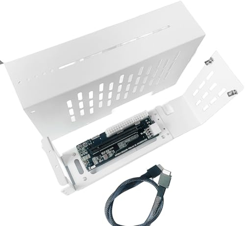 JMT M.2 M-Key auf PCIE 4.0X4 SFF 8611 Externe Grafikkartenständer Halterung kompatibel mit Oculink/M.2 NVMe Laptop eGPU GDP NUC (Dock-OC5 + Metallgehäuse)