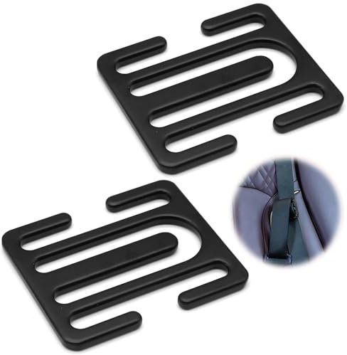 Sicherheitsgurtversteller Aoyswuz 2 Stück Auto Sicherheitsgurt Clip Universal Sicherheitsgurt Lock Clips für Alle Modelle Geeignet Sicherheitsgurt, Schwarz