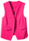 IQYU Blazer sans manches pour femme - Élégant - Court - Pour robe - Gilet cintré - Gilet traditionnel - Gilet sans manches - Veste d'été légère - Vintage - Gilet de costume pour femme, Rose chaud, M
