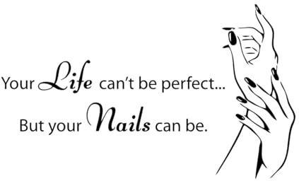 Nail Bar Decor Vinyl Wall Decal Nails Manicure Pedicure Wall Stickers Nail Studio Quote Wall Poster Nail Polish Poster Small - 34x57cm