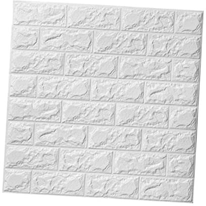 Artibetter Ziegelstein Wandaufkleber Selbstklebend Ziegelkorn Wandaufkleber Für Wohnzimmer Schlafzimmer Wanddeko Wandkunst Perlweiß