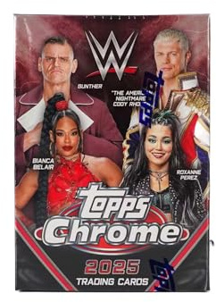 2025 Topps Chrome WWE Wrestling 7-Pack Blaster Sammelkartenbox