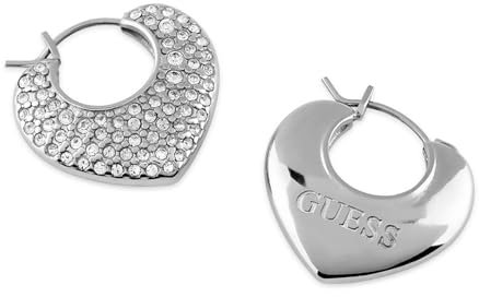 Guess Damen-Ohrringe Creolen Kristall-Herz JUBE05207JWRH