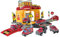LENA INGROSSO Feuerwehrstation mit Notfallfahrzeugen - komplettes Feuerwehr-Spielset für Kinder