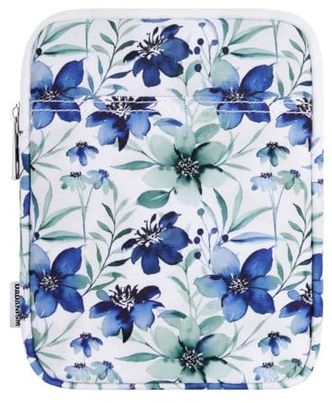 Dadanism 6-7 Zoll Schutzhülle Tasche mit Polsterung für 7 Kindle Colorsoft Signature Edition und Neu Kindle Paperwhite, Schutzhülle Tragetasche für 6 K-indle/K-indle Oasi/Kobo E-Reader,Aquarell Blau