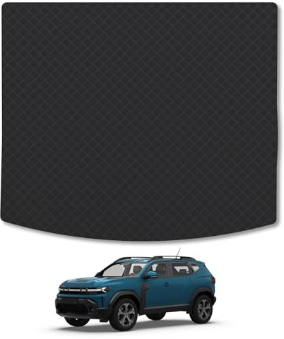 Rubber Boot Liner Compatible With Dacia Duster (2024+) [Upper Boot] Tailored Fit Heavy-Duty 3mm Rubber Protector Boot Mat Anti-Slip Durable Waterproof Custom Fit Dog Friendly