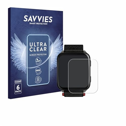 Savvies Schutzfolie für Garmin Venu X1 | 6 Stück Transparenter Displayschutz Made in Germany Ultra-Klar Displayschutz-Folie