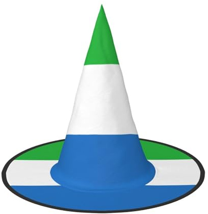 FKGKDF Sombrero de Halloween con estampado de bandera de Sierra Leona, ligero para fiesta de Halloween/carnaval, talla única