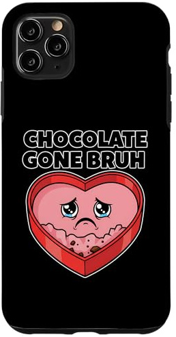 Chocolate Gone BRUH Funny Empty Candy Box Valentine Humor Case for iPhone 11 Pro Max
