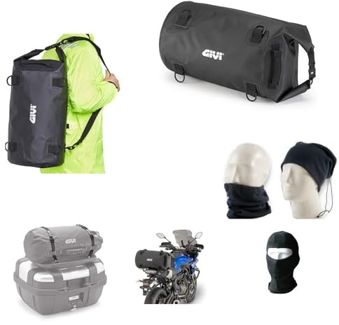 BORSA ZAINO PER SELLA/SOPRABAULETTO/PALESTRA SCOOTER GIVI EA114BK 30LT IMPERMEABILE UNIVERSALE 27CMX27CMX50CM 2 CINGHIE PER FISSAGGIO RULLO UOMO COMPATIBILE CON MV AGUSTA F4 1000 CORSE