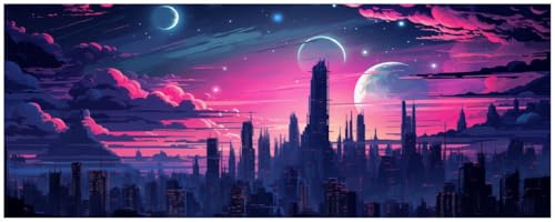 Wallario Küchenrückwand selbstklebend 115 x 50 cm, Motiv: Galaxie in der Abenddämmerung | Spritzschutz abwischbar & pflegeleicht