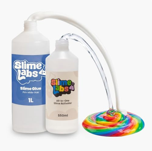 Slime Labs Slime Making Kit 1550ml, Activator & PVA Glue, Non-Toxic