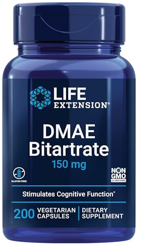 DMAE Bitartrate 150 mg (200 Veggie Capsules) - Life Extension