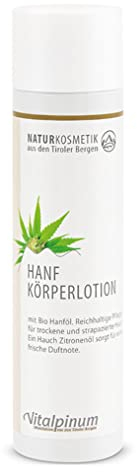 Unterweger HANF KÖRPERLOTION für anspruchsvolle und empfindliche Haut 250 ml - NATURKOSMETIK mit reinem Hanföl aus biologischem Anbau