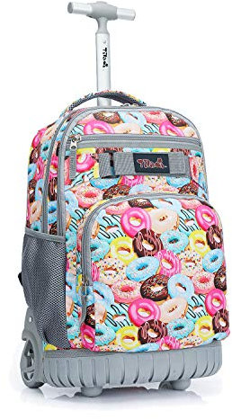 Tilami Rucksack mit Rollen, 45,7 cm (18 Zoll), wasserdicht, für Schule, Studenten, Reisen, für Jungen und Mädchen