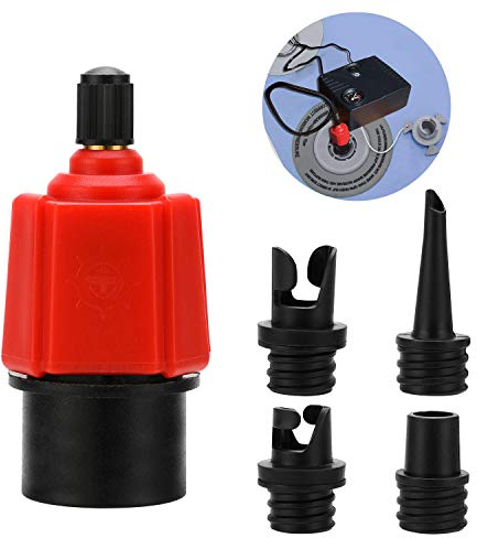 Oumers Convertisseur Gonflable de Pompe d’Adaptateur d’air Adaptateur, 4 Normes pièce jointe conventionnelle de Valve d’air pour Bateau Gonflable, Stand up Paddle Board, lit Gonflable, etc.