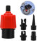 Oumers Inflatable SUP Pump Adaptor Air Pump Converter, 4 Standards Conventional Air Valve Attachment for Inflatable Boat, Stand Up Paddle Board, Inflatable Bed, Etc