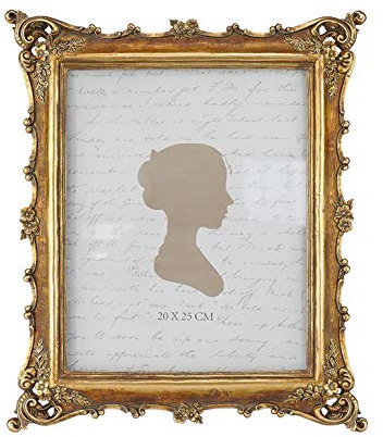 Sunlit Vintage-Bilderrahmen, 20,3 x 25,4 cm, luxuriöser antiker Bilderrahmen mit Glasfront, Foto-Display, Tisch-Wandbehang, Geschenkideen, Bronze-Gold