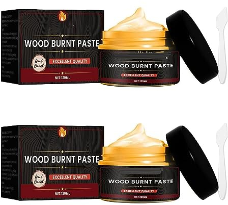 Tsuchiya Holzbrennpaste 240ml Brennpaste Gel Holzverbrennungsgel Pyrography Gel Wood Burning Gel Paste Für Holzhandwerk, DIY Brandmalerei Verbrennungsgel Für Papier, Leder, Holz, Stoff