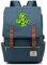 WANHONGYUE Plants vs. Zombies Game College Student Schoolbag Vintage Rucksack 15.6-inch Laptop Backpack with USB Charging Port Steel Blue / 4