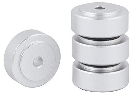 Tonysa 4PCS 20 * 8mm Aluminiumlegierung HiFi AMP Lautsprecher Füße Stoßdämpfer Audioverstärker Füße Pad (Schwarz, Silber, Gold)(Splitter)