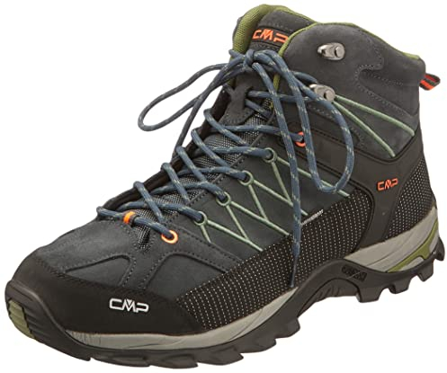 CMP Rigel Mid Trekking Shoes Wp, Scarpe da trekking Uomo, Antracite-Torba, 45 EU