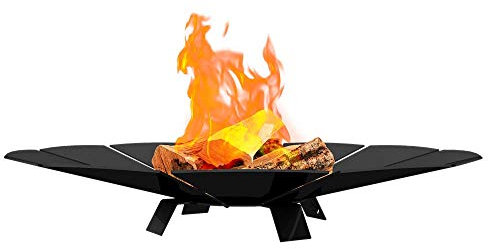 Braciere da giardino Kratki Fire Sunny da appoggio, rotondo, peso 10,5 kg, diametro L68,4 cm, altezza H11,3 cm, realizzato in robusto acciaio resistente al calore