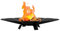 Braciere da giardino Kratki Fire Sunny da appoggio, rotondo, peso 10,5 kg, diametro L68,4 cm, altezza H11,3 cm, realizzato in robusto acciaio resistente al calore