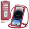 Casecond Handytasche zum Umhängen Universal Handy Tasche Kleine Umhängetasche Damen mit Handykette für iPhone 14 13 12 11 Pro Max XR Samsung Z Flip 4 S23 Ultra Plus Xiaomi Redmi Bis zu 7.3 Rot
