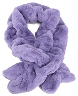 QUEEN HELENA Sciarpa Calda Scollo Morbida Invernale con Pelo Peluche Girocollo Pelosa Donna SC01 (Viola)