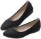 Padgene Womens Fold up Pumps Roll up Shoes Foldable Ballet Flats, Portable Ladies Slip On Loafers Dolly Shoes for Ladies Smooth Black